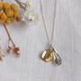 Sterling Silver Birth Flowers Personalised Necklace, thumbnail 2 of 10
