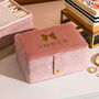 Personalised Velvet Jewellery Box Travel Gift For Her Or Home, thumbnail 2 of 8