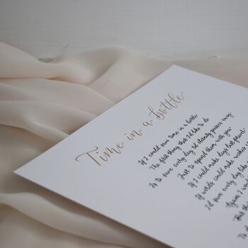 Handwritten Calligraphy First Wedding Paper Anniversary Print, 2 of 8