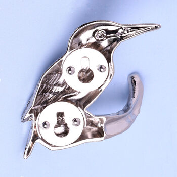 G Decor Set Of Two Solid Chrome Birds Wall Coat Hooks, 4 of 5