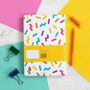 Rainbow Notebook |Elastic Enclosure |Sprinkles Pattern, thumbnail 3 of 7