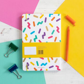 Rainbow Notebook |Elastic Enclosure |Sprinkles Pattern, 3 of 7