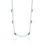 Cleopatra Green Baguette Chain Necklace, thumbnail 3 of 6