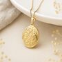 Personalised 9ct Gold Oval Embossed Flower Locket, thumbnail 2 of 11