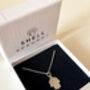 Sterling Silver Hamsa Hand Pendant Necklace, thumbnail 6 of 6