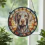 Weimaraner Stained Glass Effect Suncatcher, thumbnail 4 of 6