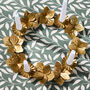 Floral Brass Effect Wreath Candle Holder, thumbnail 3 of 5