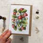 Strawberry Watercolours Note Cards And Envelopes, thumbnail 3 of 9