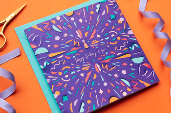 Happy Birthday To You Confetti Greetings Card, 4 of 4