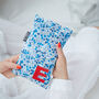 Blue Liberty Cute Personalised Hot Water Bottle, thumbnail 2 of 5