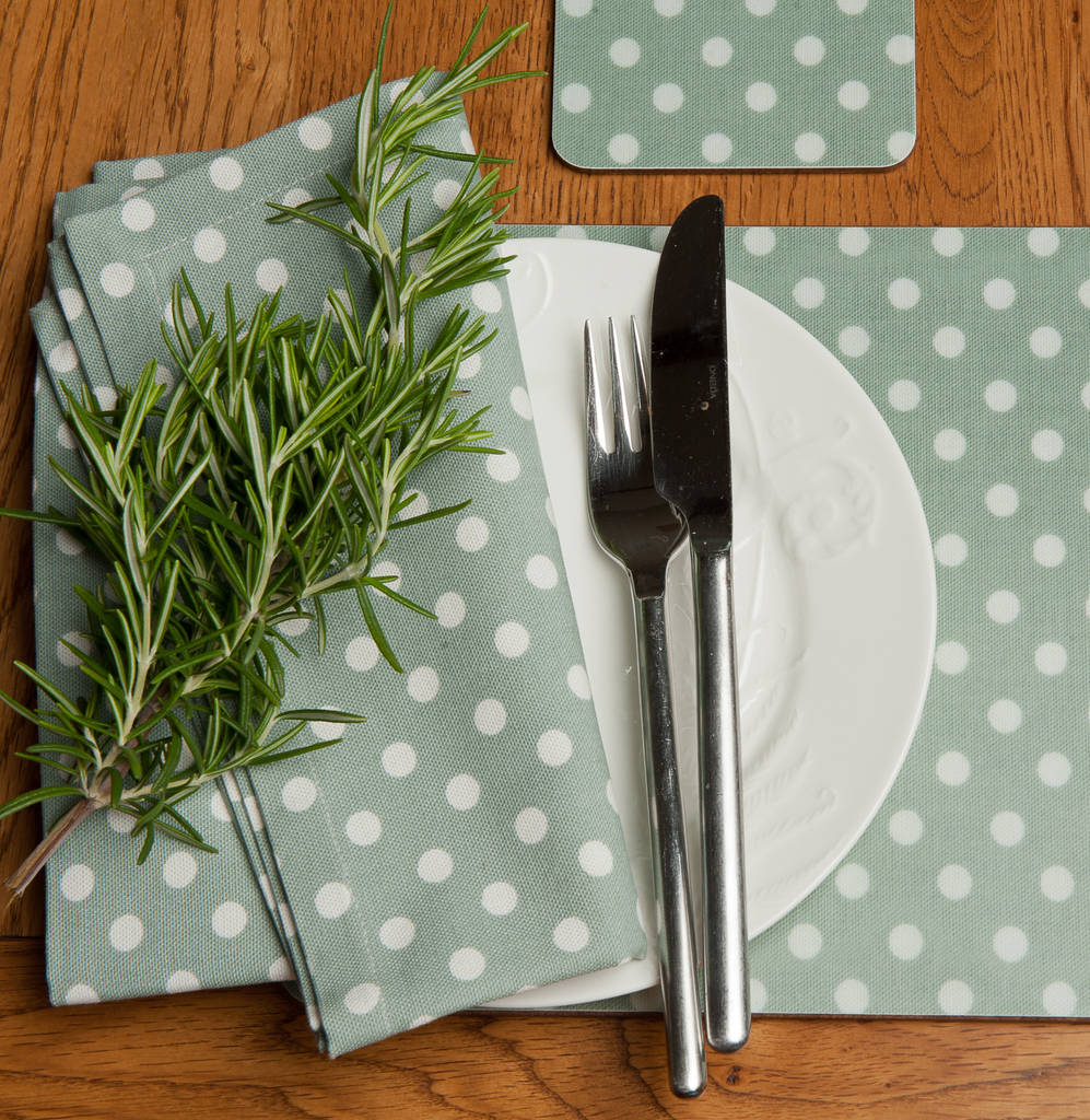 madelaine sage set of four placemats by cottage in the hills