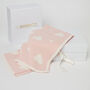 Pink And White Heart Polka Dot Cotton Baby Blanket, thumbnail 1 of 2