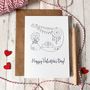 Personalised Valentine's Day Card With Illustrations, thumbnail 1 of 4