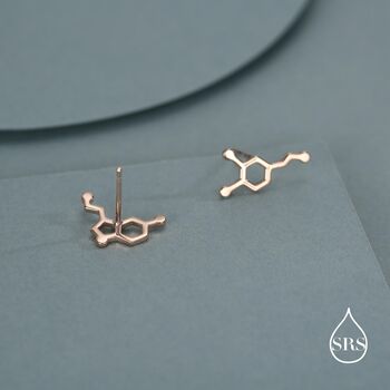 Mismatched Happiness Molecules Stud Earrings In Sterling Silver, 4 of 12