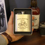 Personalised Retro Bike Hip Flask Tin With Matching Tin, thumbnail 5 of 5