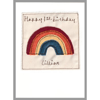 Personalised Rainbow New Baby Girl / 1st Birthday Card, 6 of 11