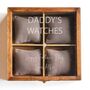 Personalised Four Watches Wood And Glass Watch Box, thumbnail 6 of 7