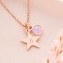 Personalised Star Birthstone Necklace, thumbnail 6 of 11