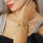 Multi Coloured Semi Precious Stone And Gold Bead Bracelet, thumbnail 7 of 12