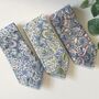 Liberty Tie In Blue Pink Strawberry Thief Birds Motif, thumbnail 3 of 5