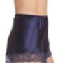 Lace French Knickers In Navy Satin, thumbnail 3 of 3