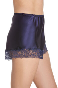 Lace French Knickers In Navy Satin, 3 of 3