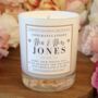Mr And Mrs Personalised Wedding Candle Gift Set, thumbnail 6 of 8