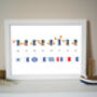 Personalised Signal And Semaphore Flags Name Print, thumbnail 2 of 6