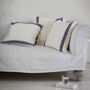Navy Stripe Arles Linen Cushion, thumbnail 2 of 2