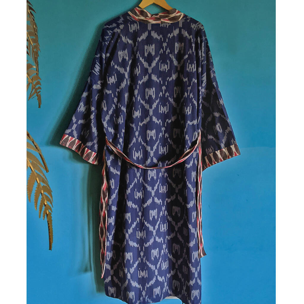 Space Invaders Organic Cotton Long Kimono Men/Unisex By Verry Kerry