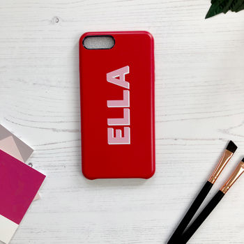 Personalised Dropshadow Leather Phone Case, 10 of 10