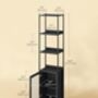 Six Tier Bookcase Freestanding Shelf Unit Metal Frame, thumbnail 11 of 12