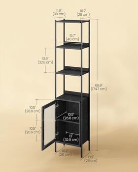 Six Tier Bookcase Freestanding Shelf Unit Metal Frame, 11 of 12