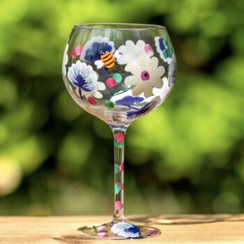 Hand Painted Gin Glasses, 4 of 7