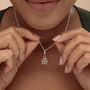 Sterling Silver White Star Resin Disc Charm Necklace, thumbnail 1 of 5