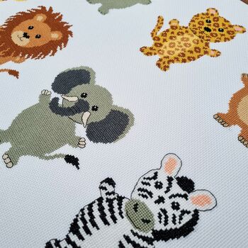 Safari Animals Cross Stitch Kit, 5 of 12