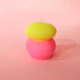 Yellow And Pink Neon Pebble Candle, thumbnail 1 of 3