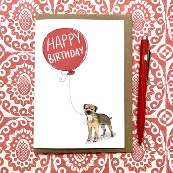 Personalised Border Terrier Birthday Card, 4 of 4
