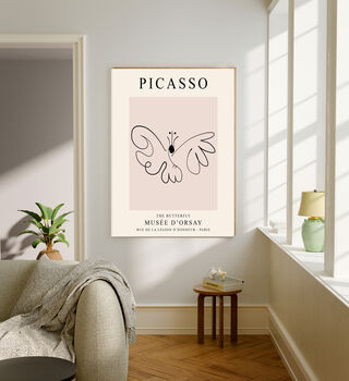 Picasso Pink Butterfly Art Print, 2 of 3