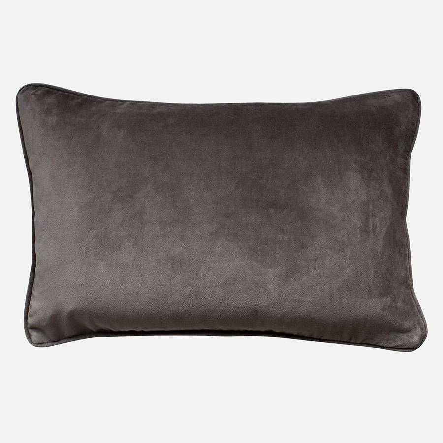velvet rectangular cushion by home address