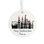 Personalised London Scene Christmas Bauble Keepsake Gift, thumbnail 2 of 3