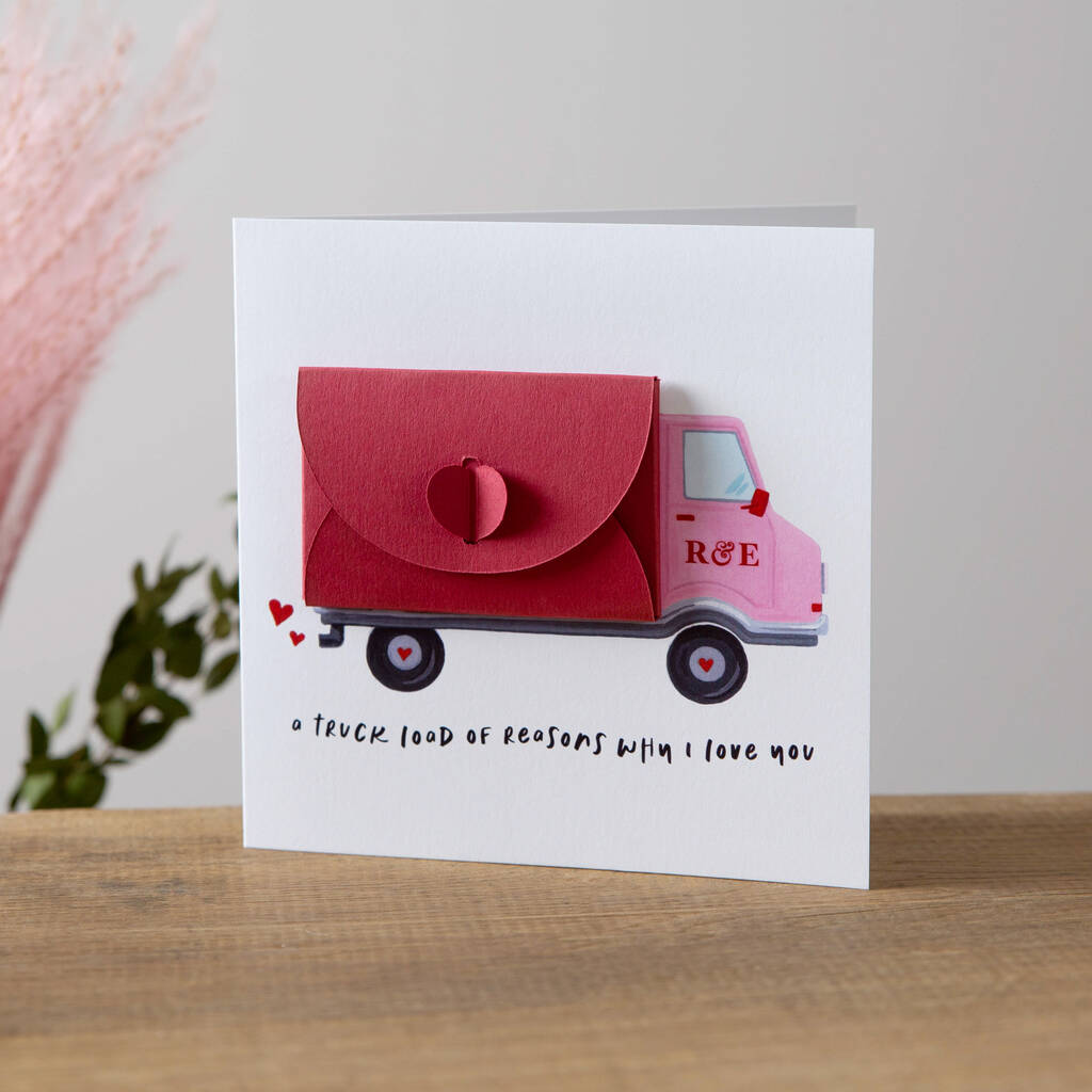 Truck Loads Of Love Valentine's Card, 1 of 3