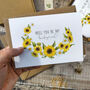 Sunflowers Will You Be My Bridesmaid Card, thumbnail 3 of 6