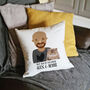 Personalised Cat Dad Gift Cushion, thumbnail 2 of 12