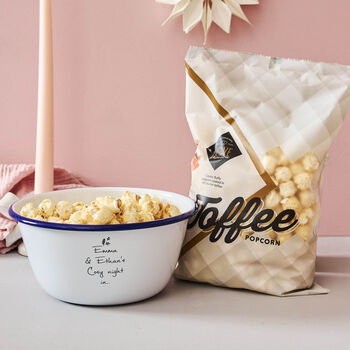 Personalised Cosy Night In Toffee Popcorn Gift Set, 3 of 5