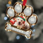 Pet Paw Print Photo 3D Acrylic Christmas Tree Decoration, thumbnail 2 of 4