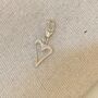 Sterling Silver Open Heart Charm, thumbnail 4 of 4