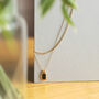 Gold Layered Necklace With Black Pendant, thumbnail 4 of 6