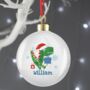 Personalised Dinosaur Ceramic Bauble, thumbnail 2 of 2