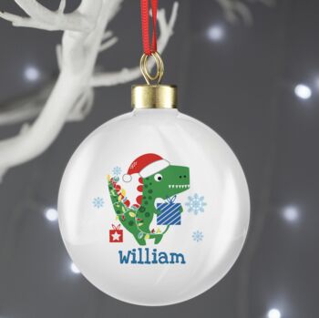 Personalised Dinosaur Ceramic Bauble, 2 of 2